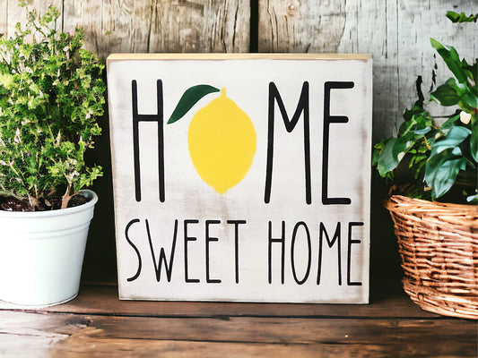 Home Sweet Home - Rustic Summer Wood Sign