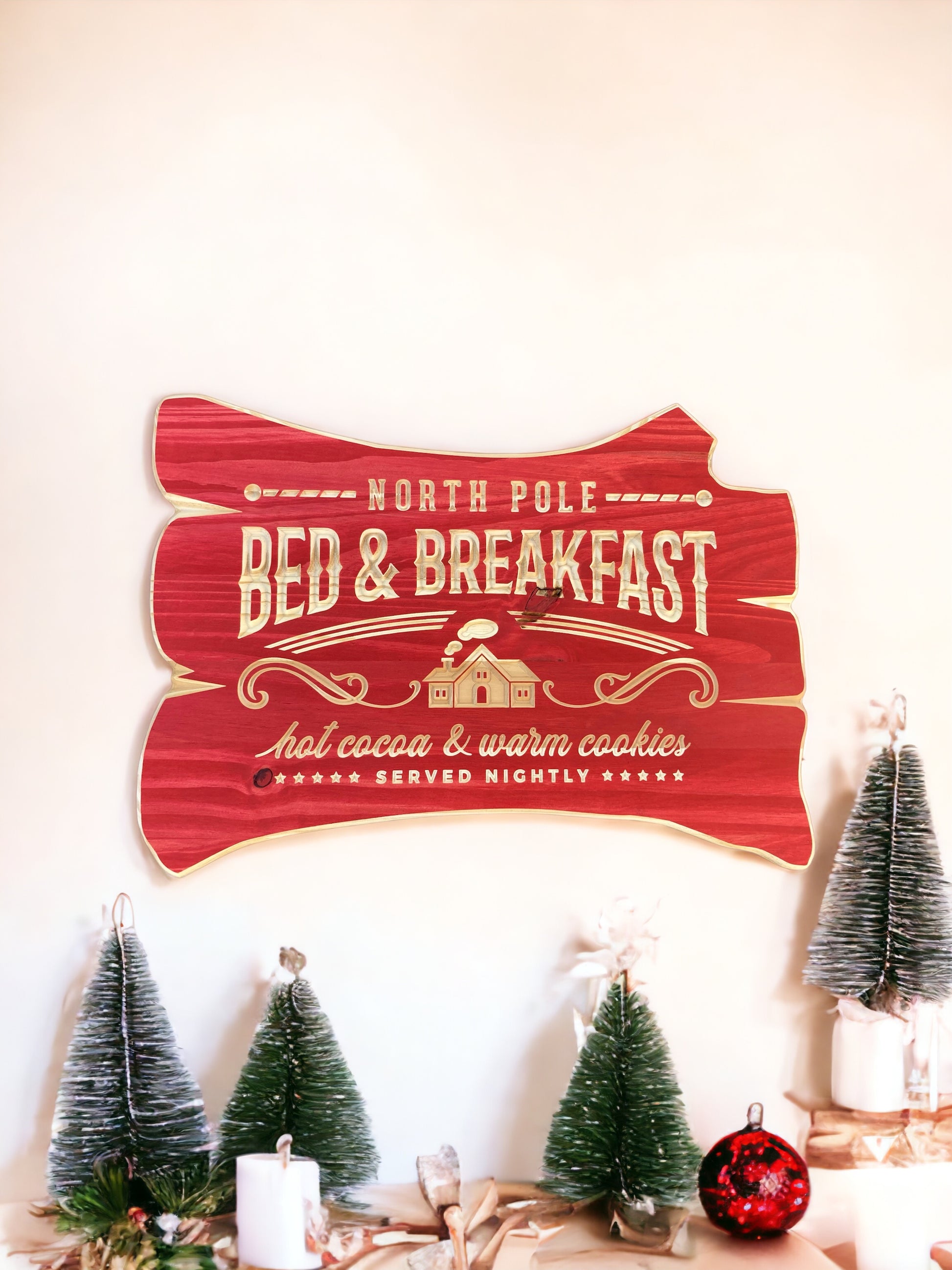 "Bed and Breakfast" wood sign