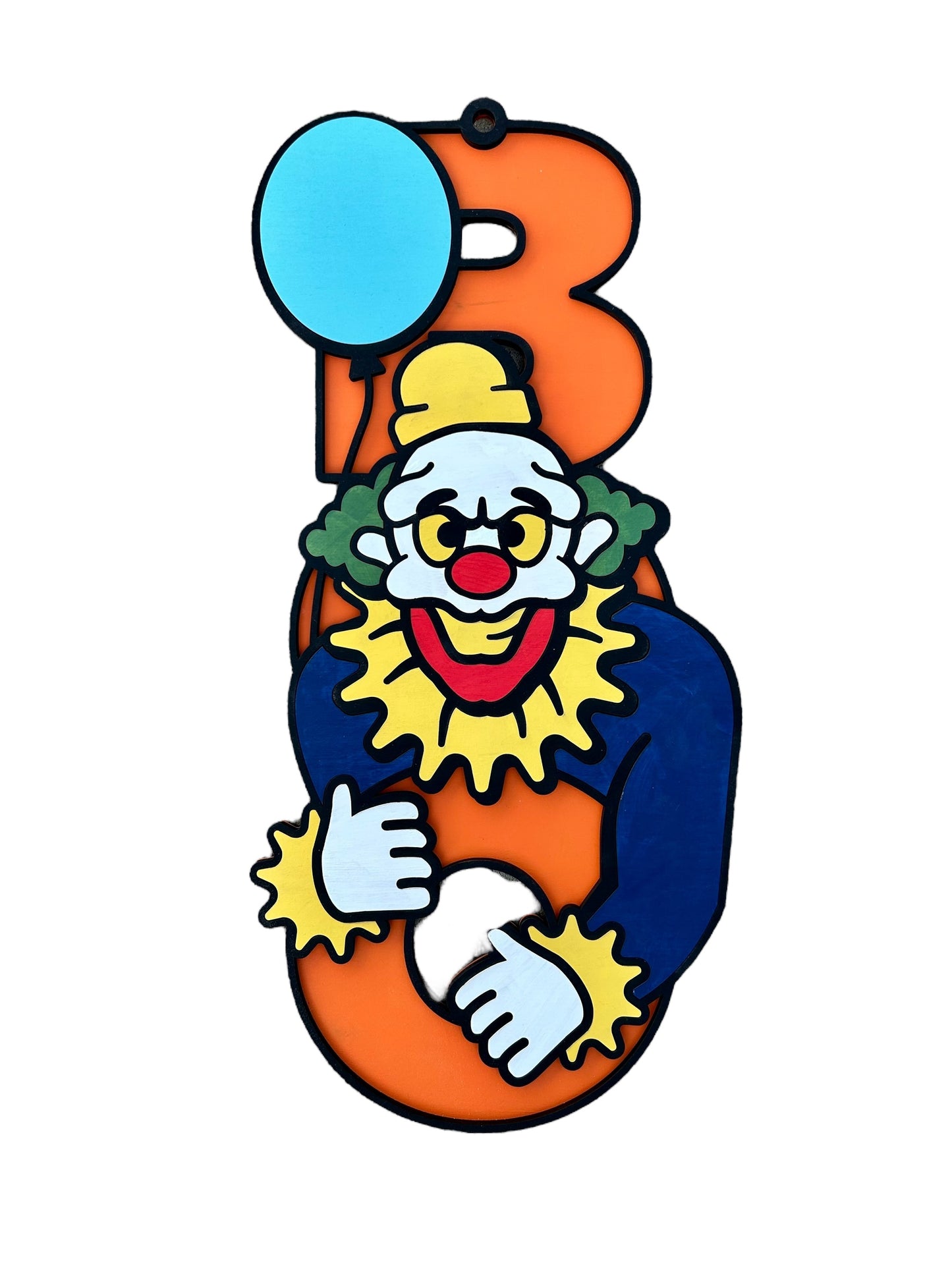 Boo Clown Halloween Wood Door Hanger