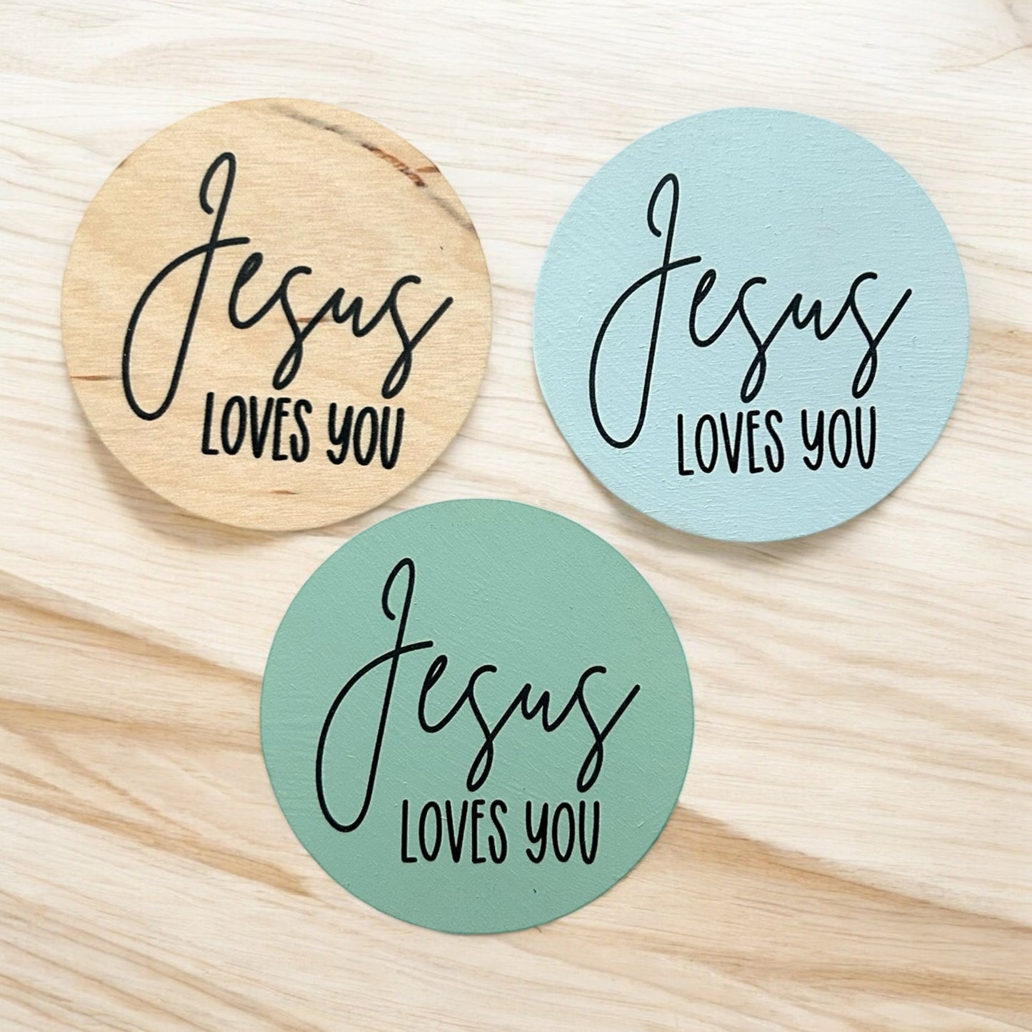 Jesus Loves You Wood Magnet