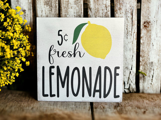 Fresh Lemonade - Rustic Shelf Sitter