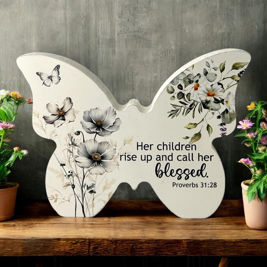 Floral Wood Butterfly - Inspirational Mother’s Day Gift