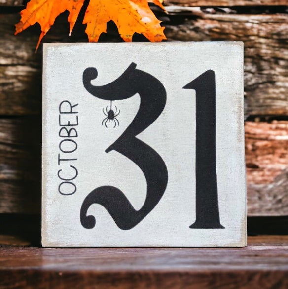 Rustic October Sign Primitive/Rustic October 31 Halloween Rustic Wood Sign – Inkwood Crafters
