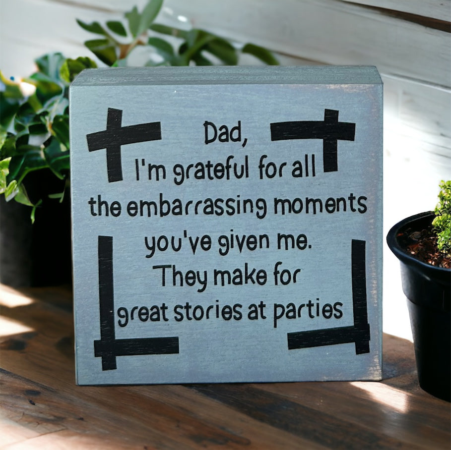 Funny Father’s Day Mini Rustic Wood Sign