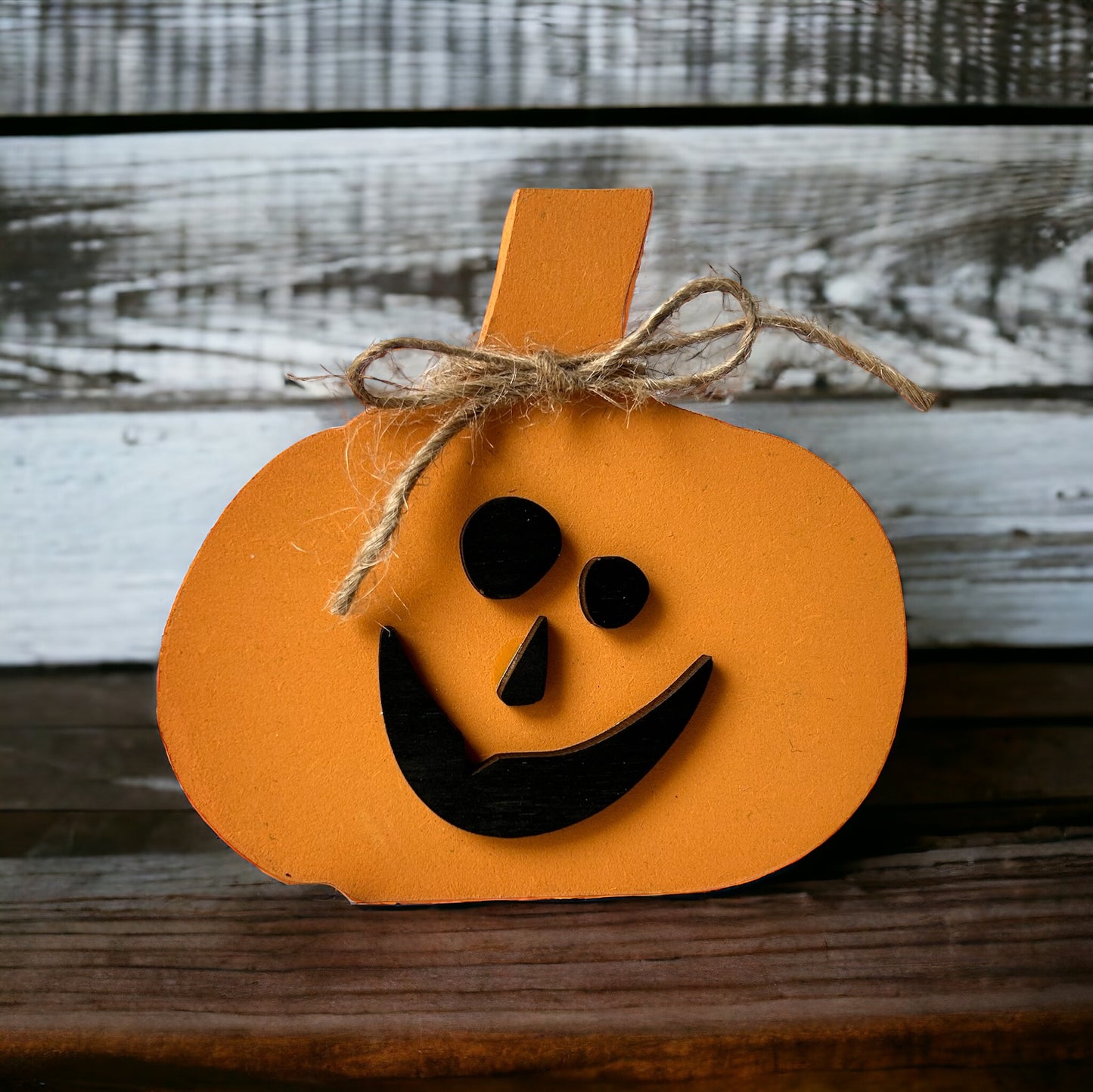 Halloween Wood Pumpkins with Faces - Fall decor