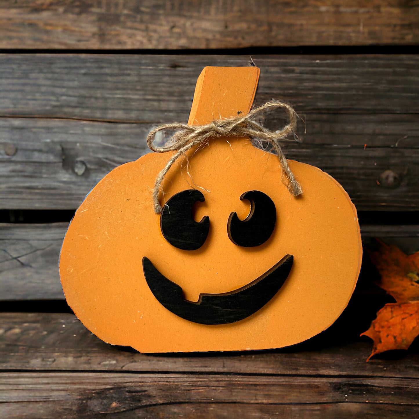 Halloween Wood Pumpkins with Faces - Fall decor