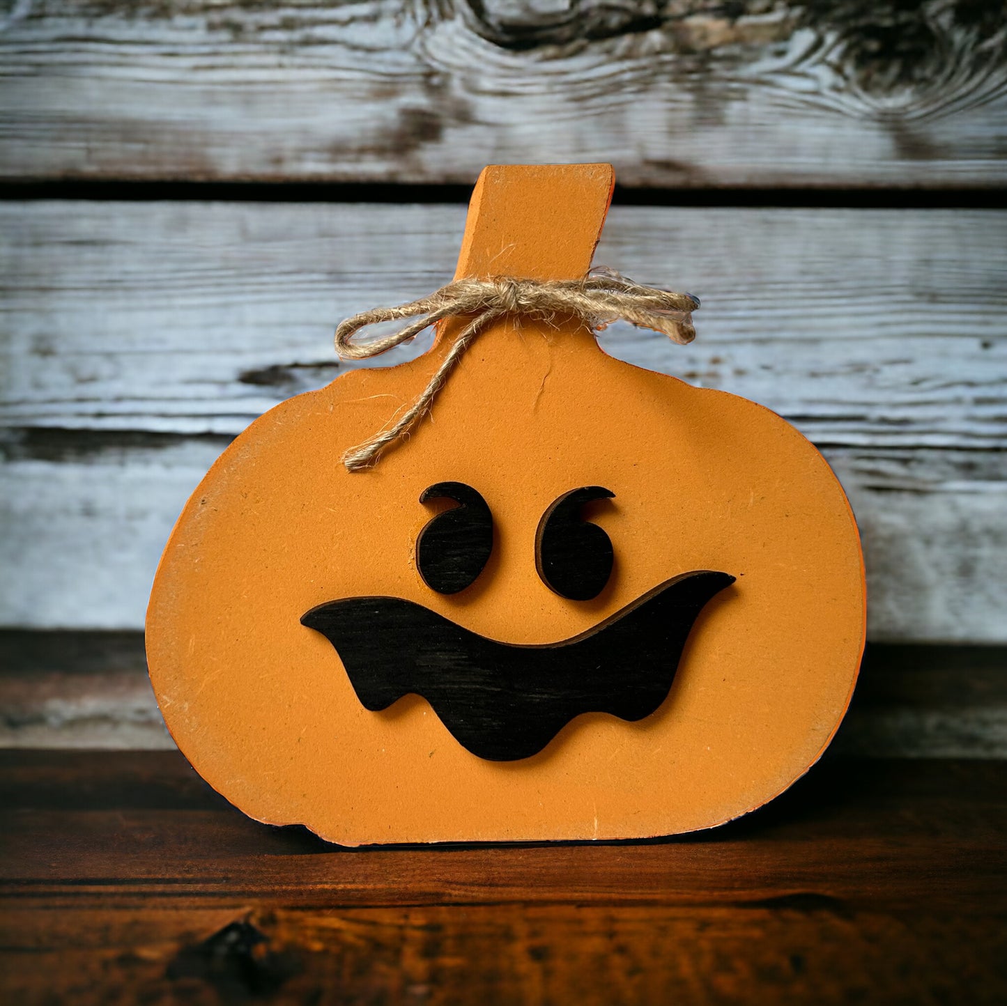 Halloween Wood Pumpkins with Faces - Fall decor