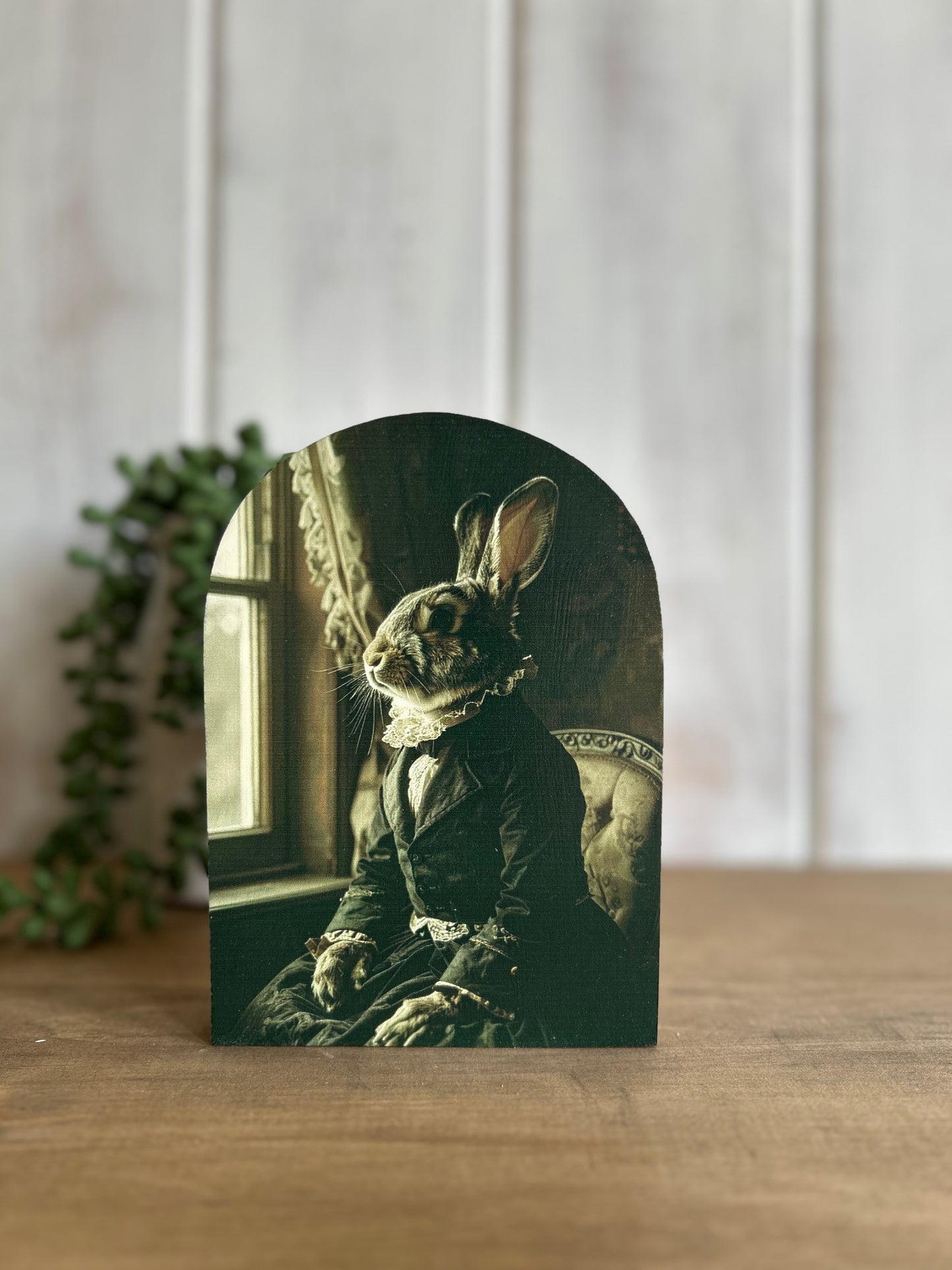 Victorian Moody Bunny Wood Arch- Spring 2026 Decor