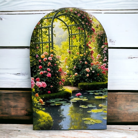 Rose Arch - Printed Wood Arch - Spring 2025 Decor