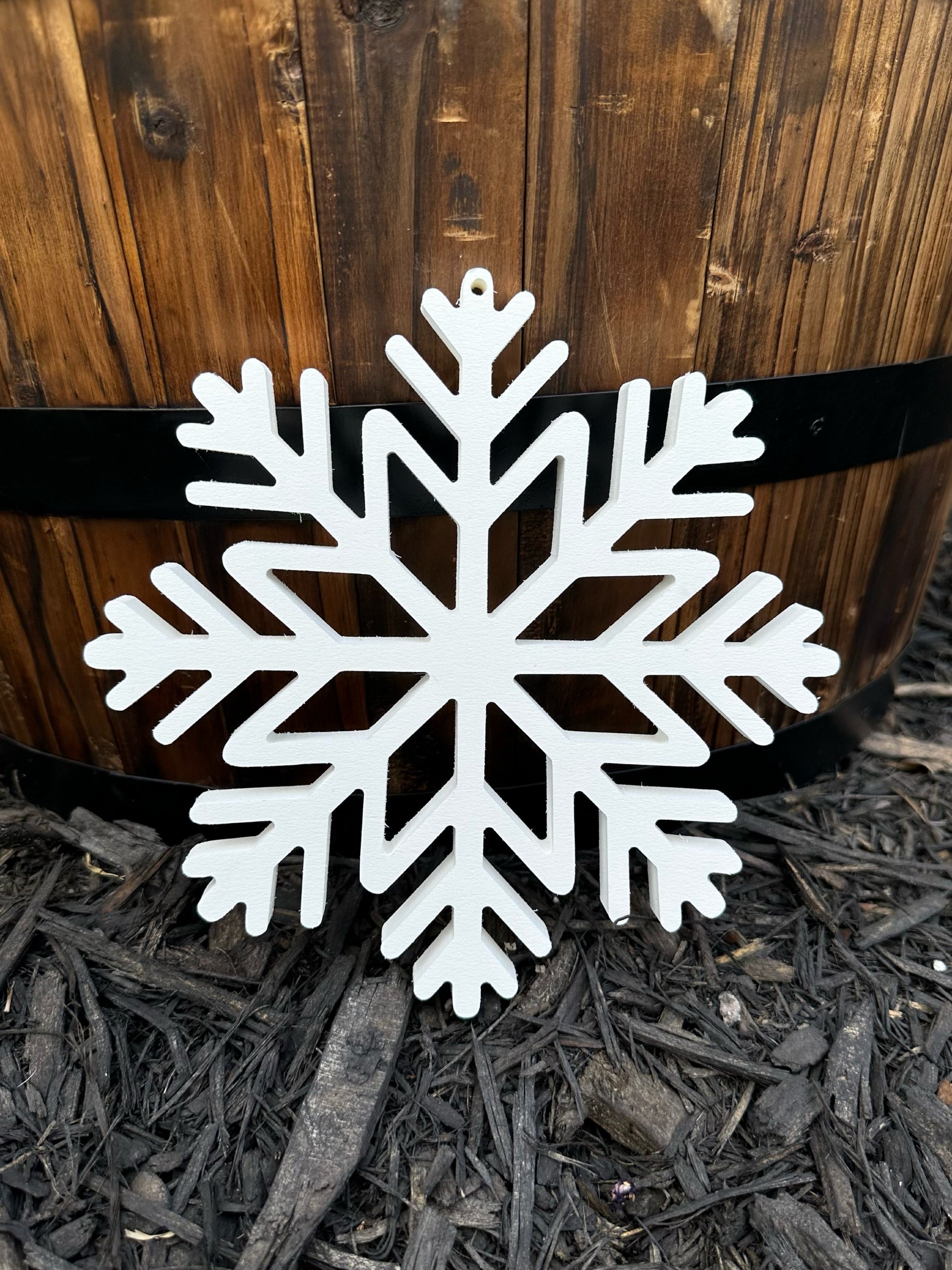 outdoor snowflake decoration