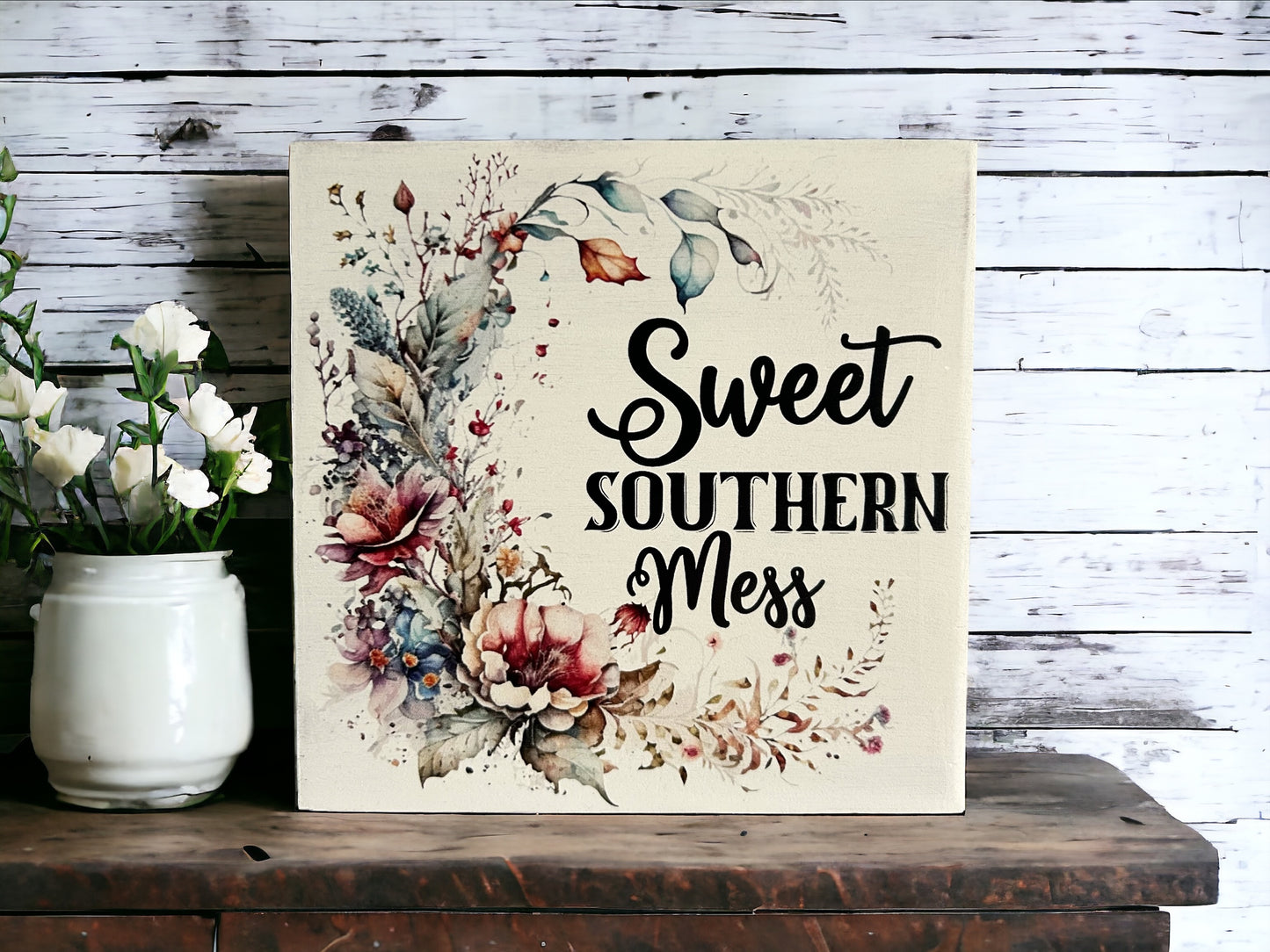 Sweet Southern Mess - Rustic Wood Country Sign