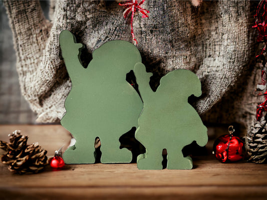 Primitive/Rustic Waving Wood Santa Clause
