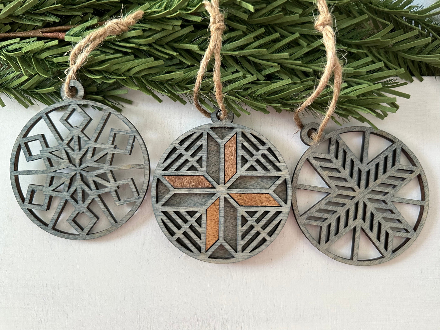 boho wood ornaments