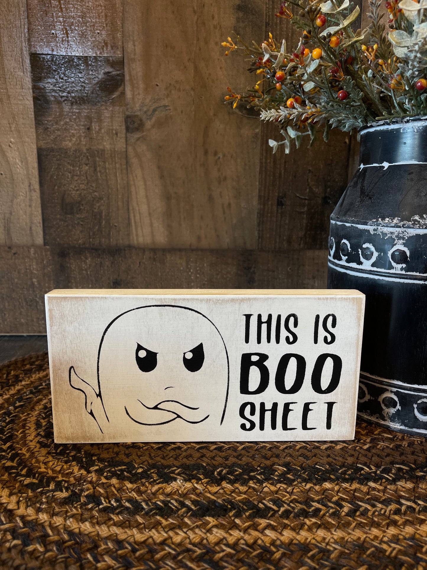 Boo Sheet - Rustic Halloween Shelf Sitter