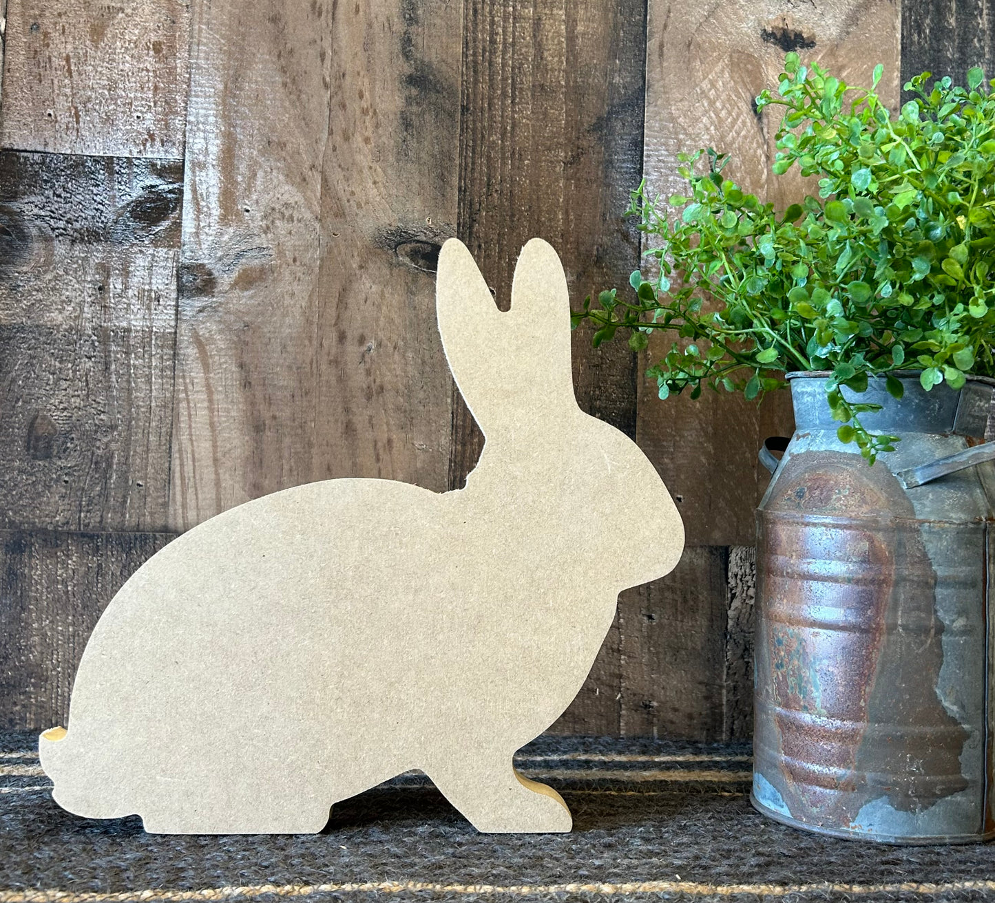 Primitive Rustic Wood Bunny Shelf Sitter - Style Two