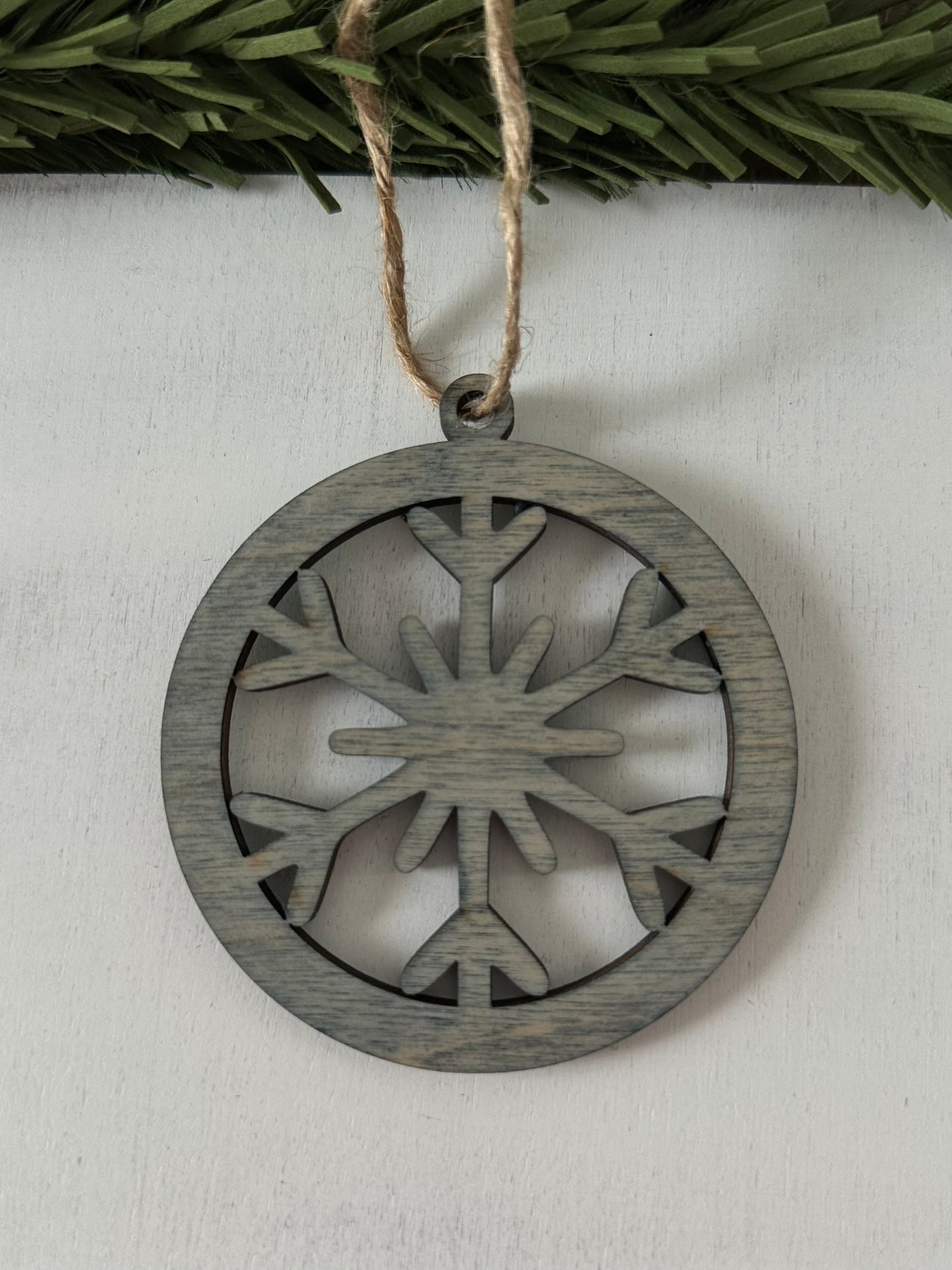 wood snowflake ornament