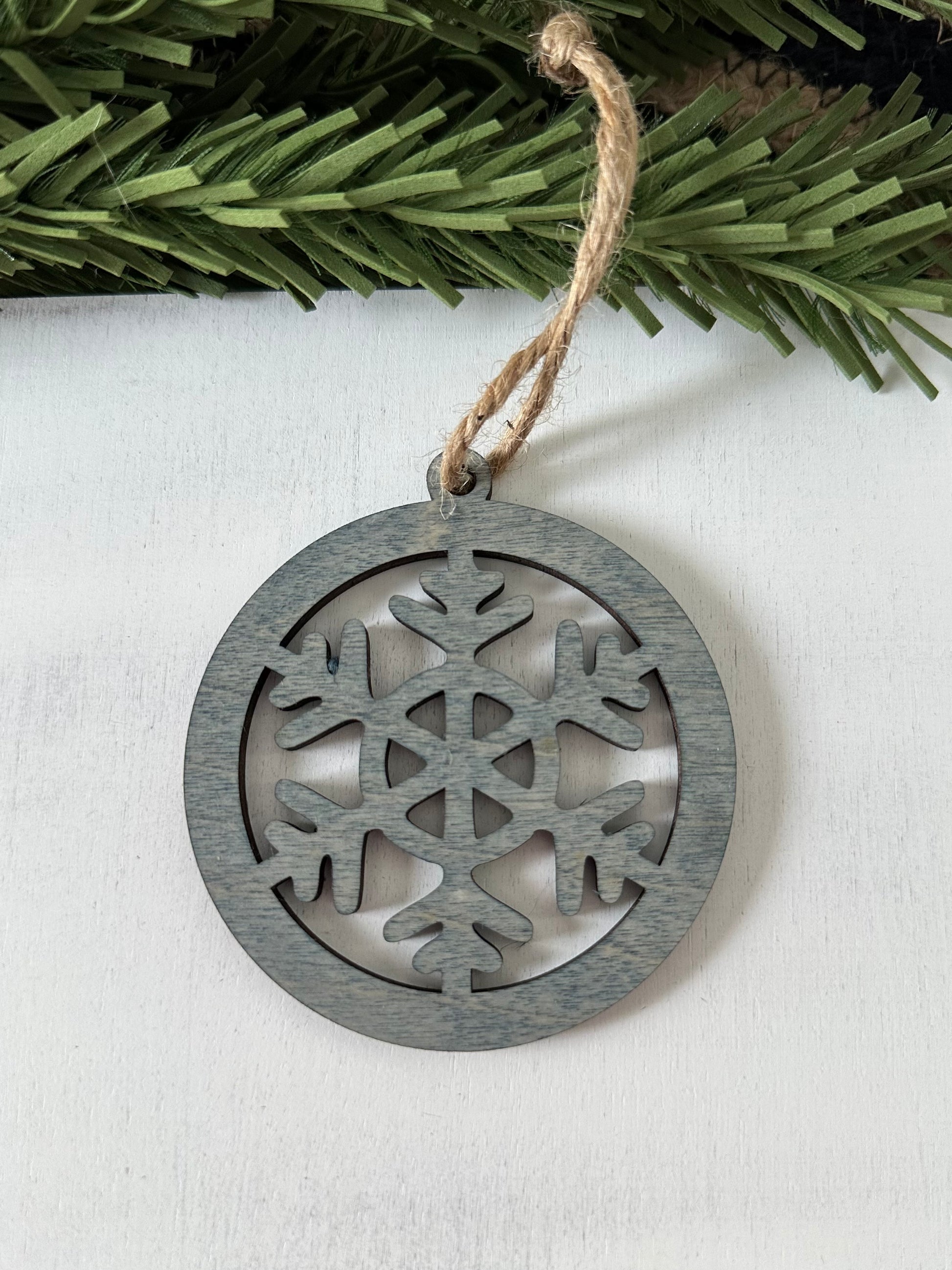 wood snowflake ornament