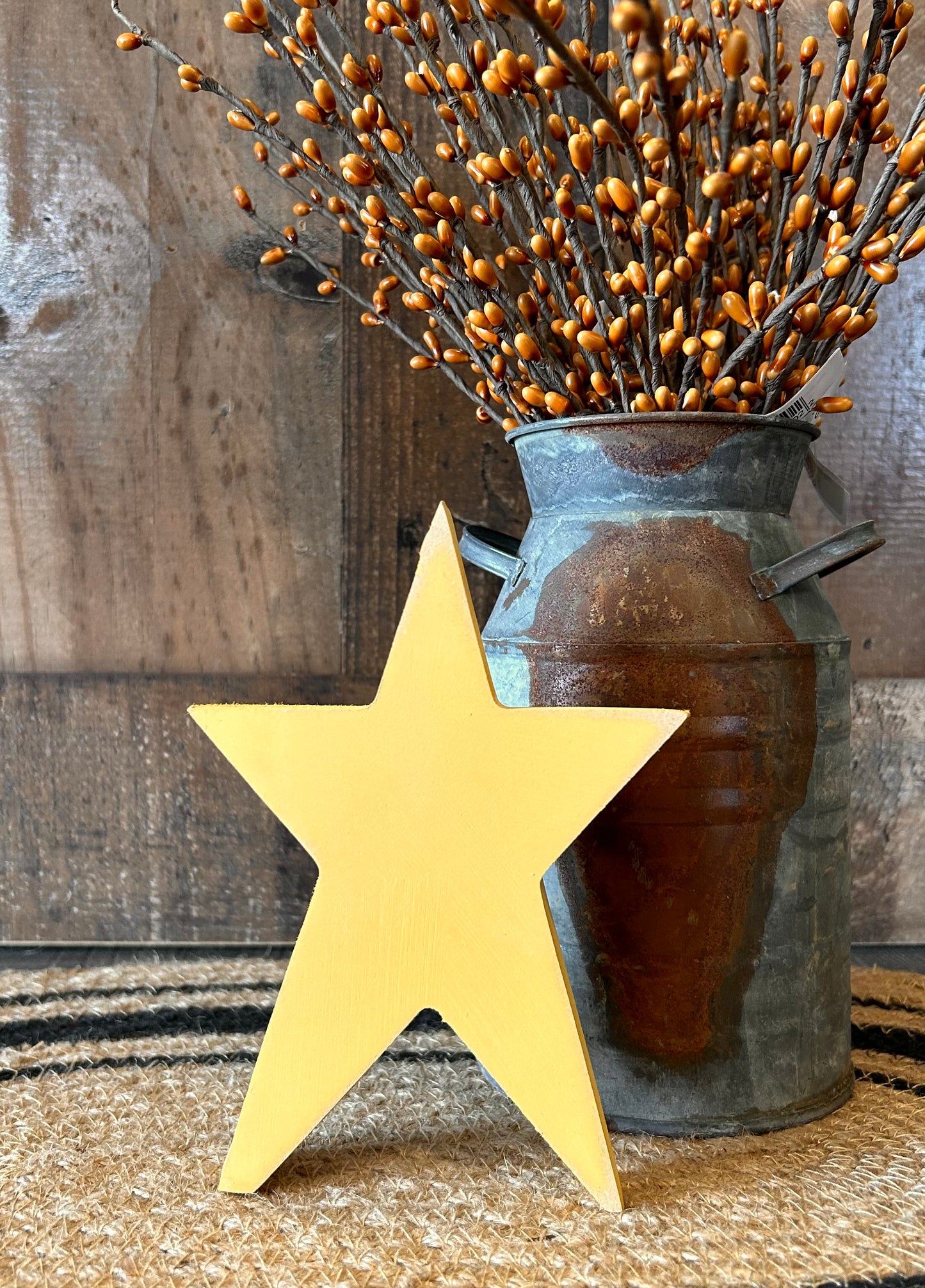 gold wood prim star