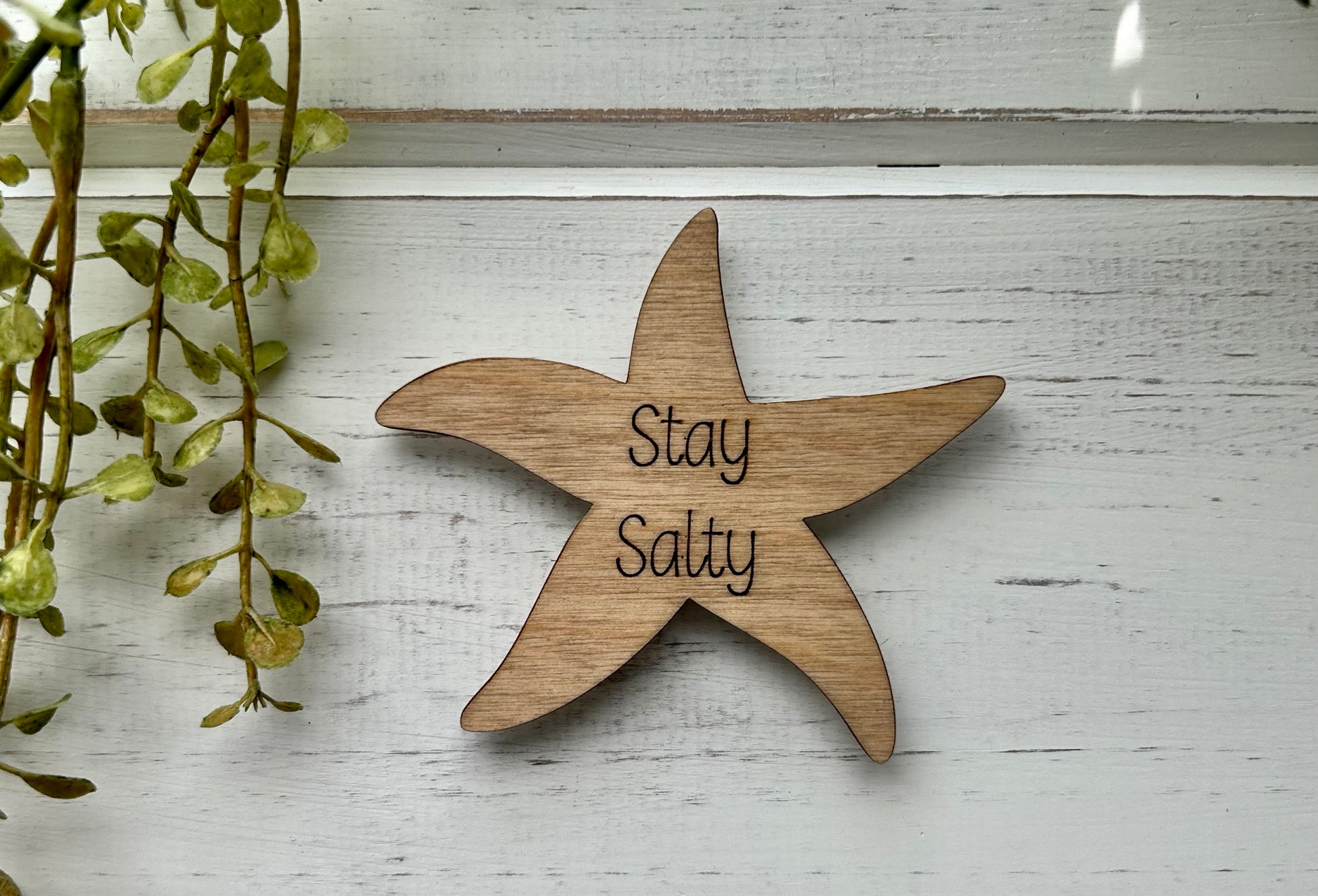 Stay Salty Wood Starfish Magnet – Inkwood Crafters