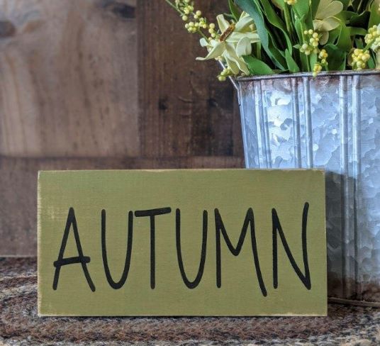 "Autumn" wood sign