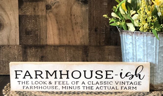 Farmhouse-ish Rustic Wood Shelf Sitter