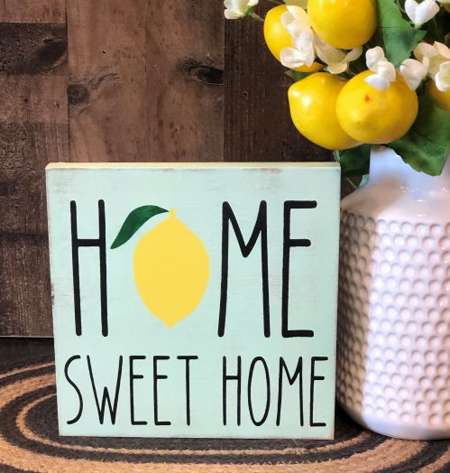 "Home sweet home" wood sign